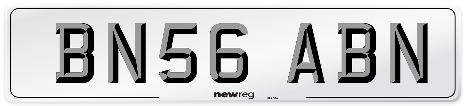 BN56 ABN Number Plate from New Reg